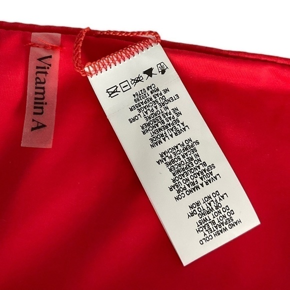 VITAMIN A Midori Bikini Bottoms Red Size 6 Small - Picture 6 of 8